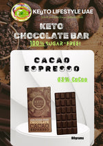 100% Sugar-free Cacao Espresso Keto Chocolate Bars