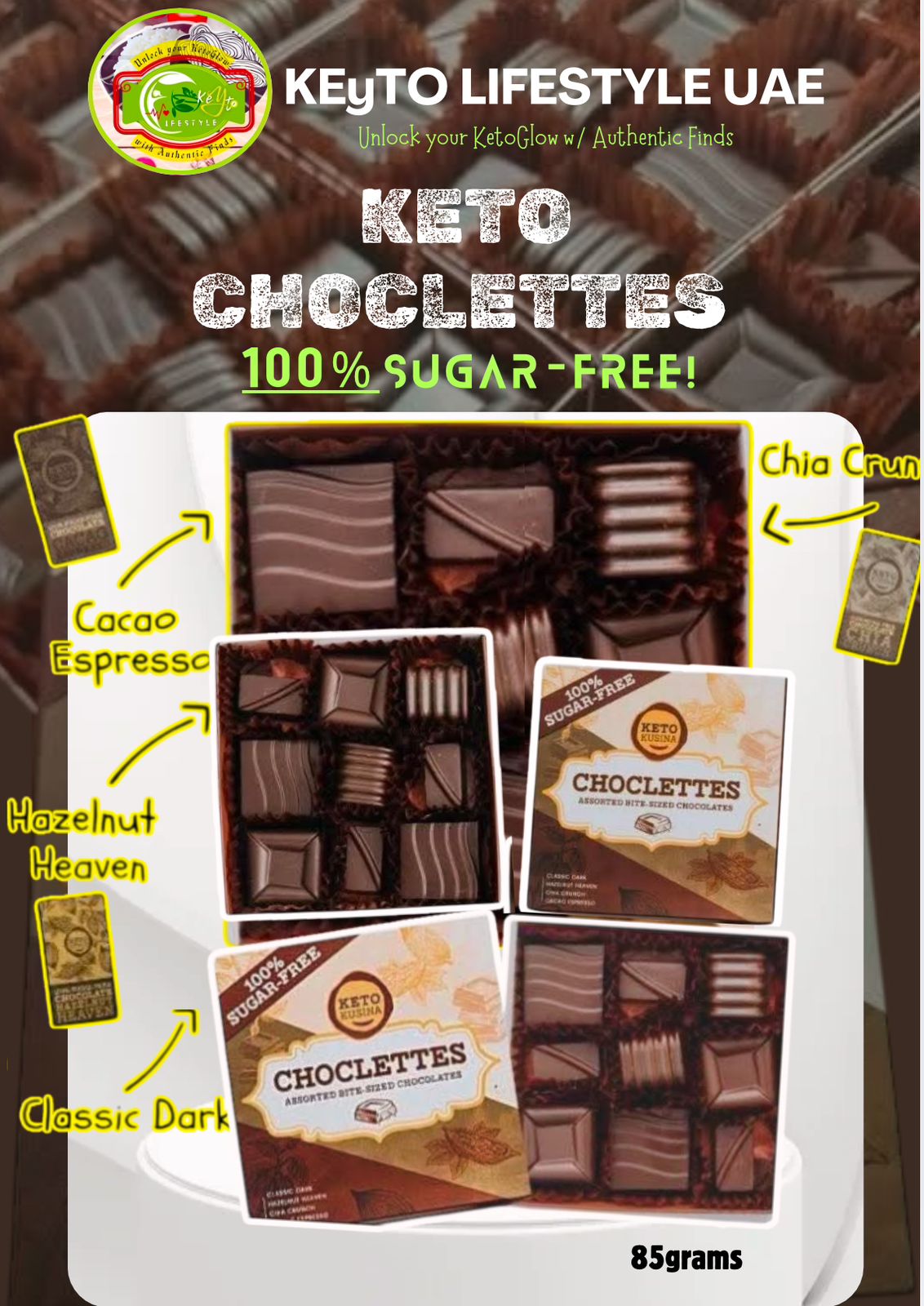 100 % Sugar-Free Keto Choclettes